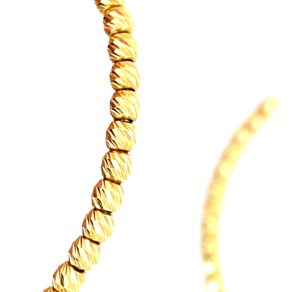 14K Yellow Gold, Spinner 14K Yellow Gold Hoop Earrings Large - Image 2