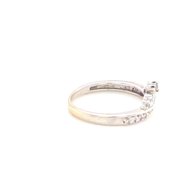Lady’s Diamond Wedding Band – 10K White Gold - Image 2