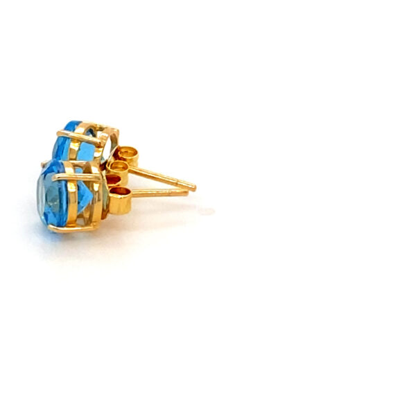 Gold & Topaz Earrings: 2.28g 14K Yellow Gold - Image 4