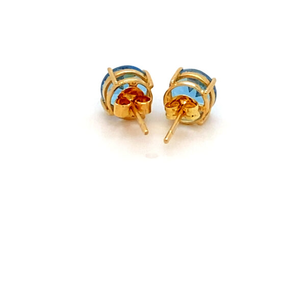 Gold & Topaz Earrings: 2.28g 14K Yellow Gold - Image 3