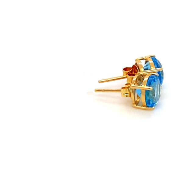 Gold & Topaz Earrings: 2.28g 14K Yellow Gold - Image 2