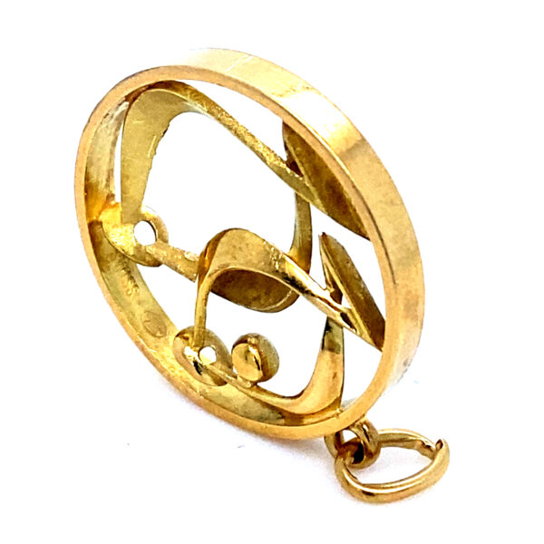 18K Yellow Gold, Gubelin Pisces Fish Pendant Swiss Circa 1980 - Image 3